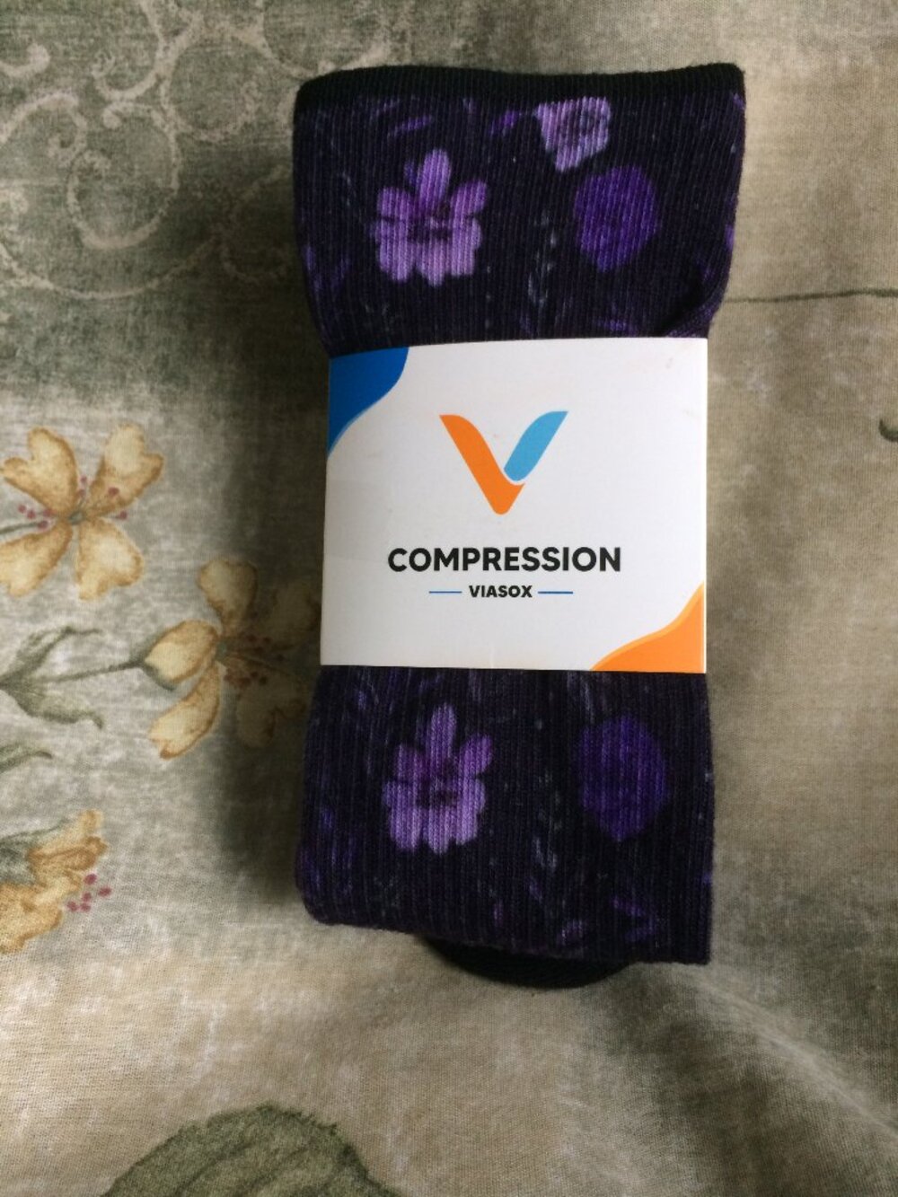 Viasox Compression Socks Knee High Purple Moon Medium/Large NWOT
